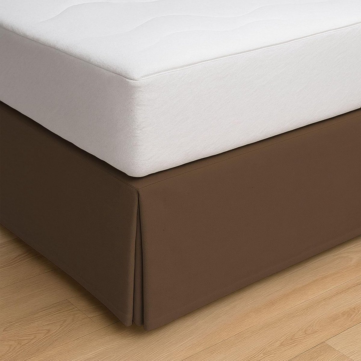 Bedsprei voor bedden met 135 cm breed, bedvolant, 135 x 190/200 cm, bruin, antislip, ademend, 100% geproduceerd in Spanje