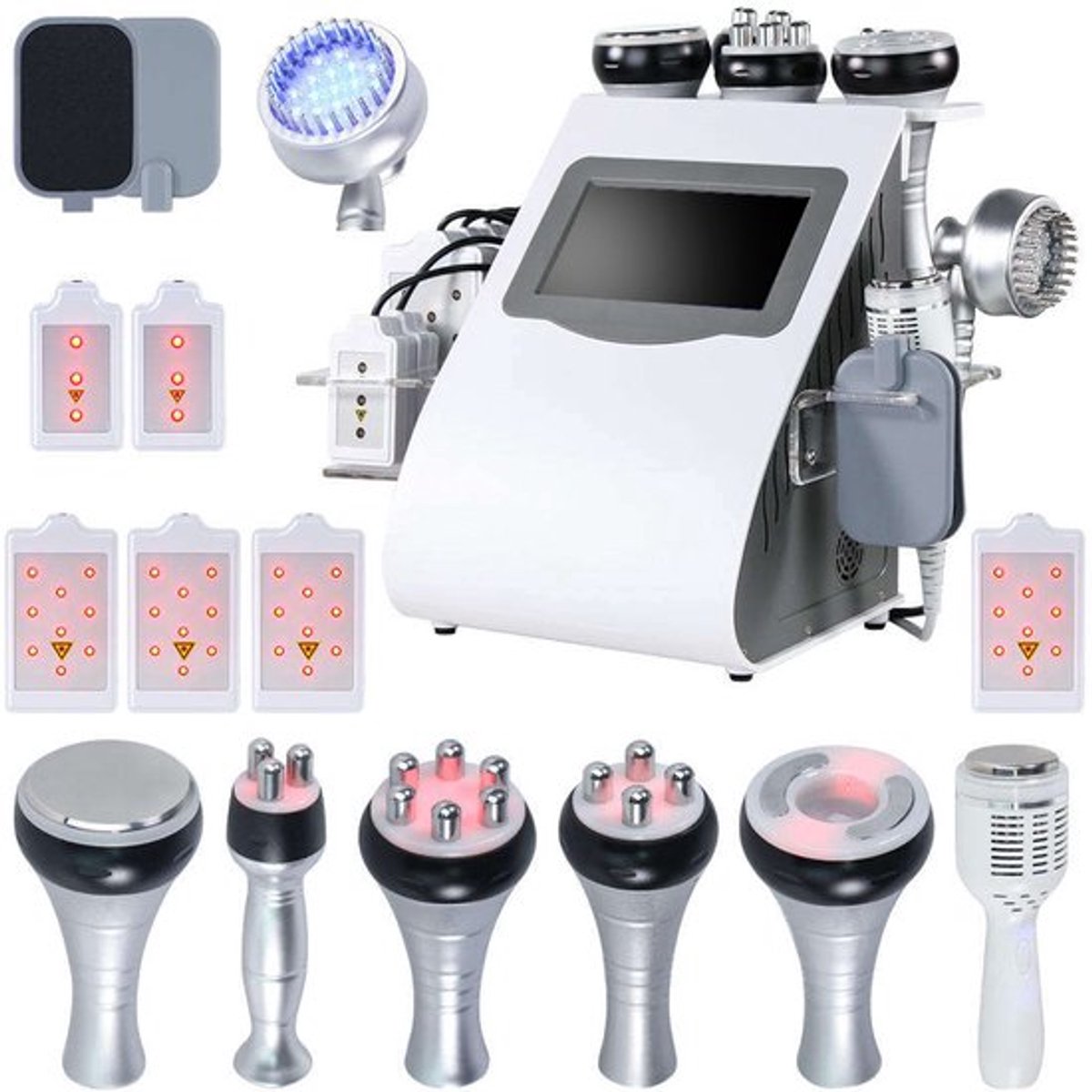 Lichaamsvormend Massageapparaat 9 IN 1 - 80KHz Ultrasone Cavitatie - Vacuüm Lipo Laser - Vetverbranding En Huidversteviging - Spa Apparaat