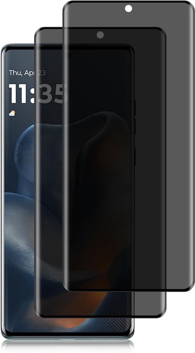 Compatibel met Motorola Edge 60 5G [2-pak], [Anti-kras] [9H hardheid] Anti-Spy Gehard Glas Beschermfolie voor Motorola Edge 60 5G
