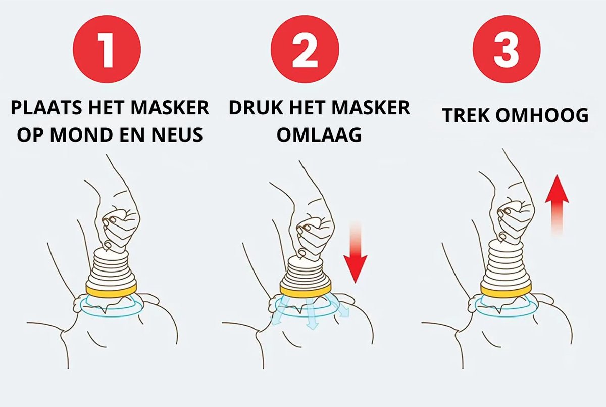 Anti-Verslik Apparaat EHBO – Alternatief voor Heimlich Manoeuvre – Levensreddend Noodhulpmiddel voor Baby, Kind & Volwassene – Inclusief 2 Maskers — cadeau in Cadeau-ideeën - foto 3