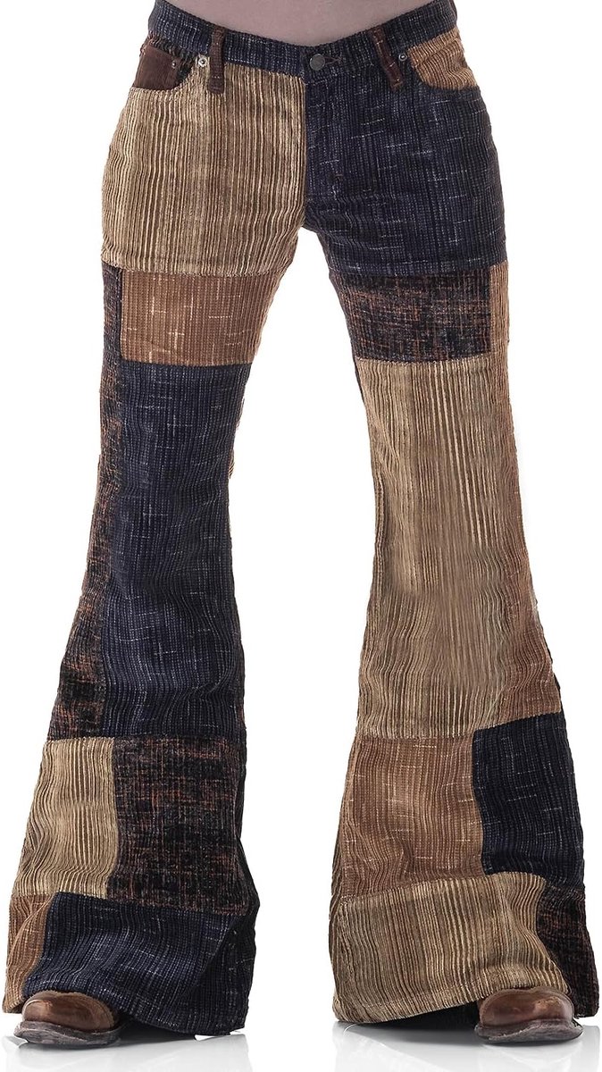 Patchwork 70 ger hippie dames wijde broek