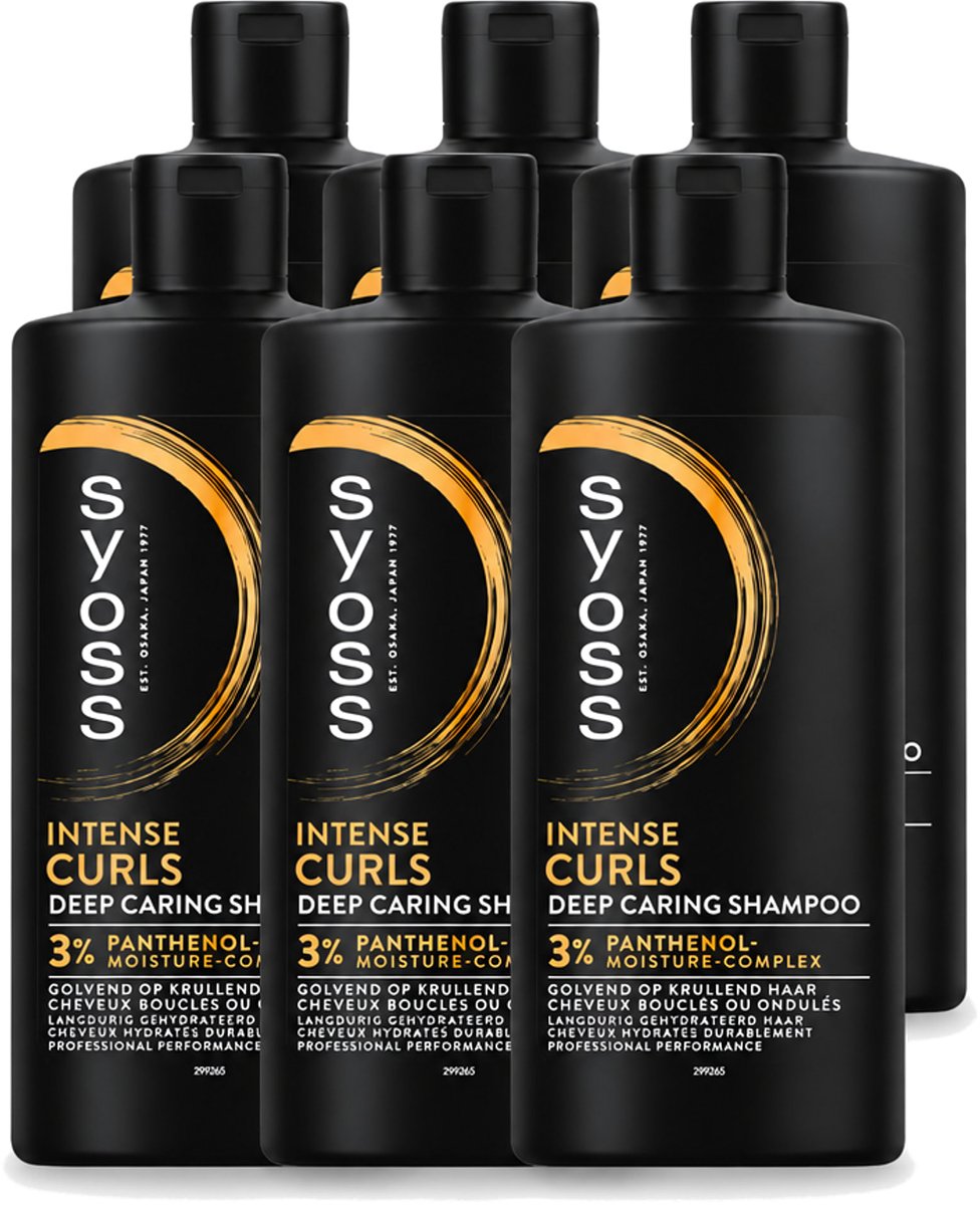 6 x SYOSS - Curls Intense - Shampoo - Langdurige Styling - 440ml - Voordeelverpakking - 6 stuks