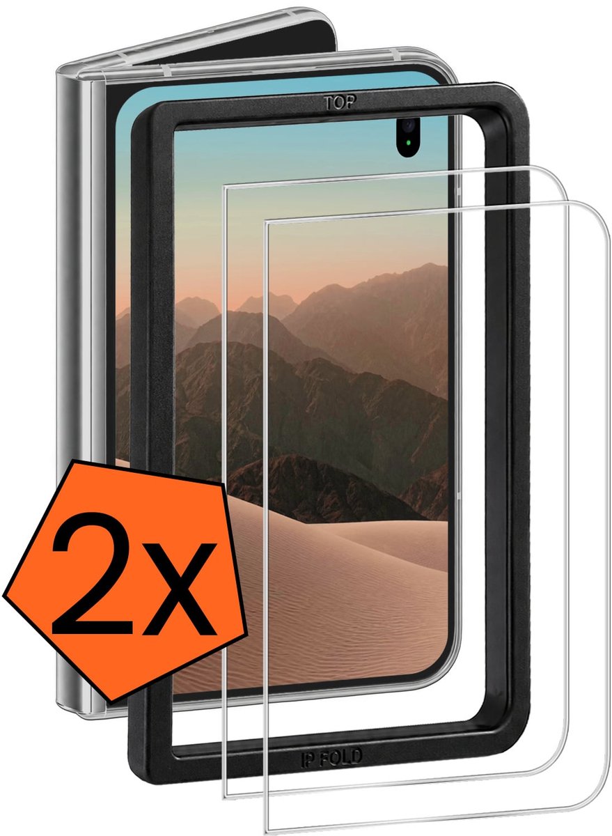 Screenprotector - 2 Stuks - Geschikt voor Apple iPhone Duo - Met Installatie Frame - Gehard Glas - Beschermglas - Tempered Glass - Screen Protector
