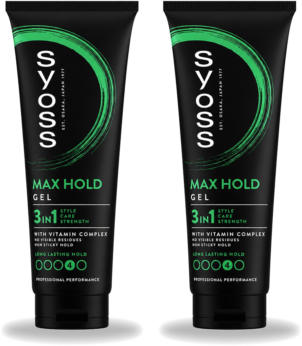 2 x Syoss - Max Hold - Haargel - Maximale Hold - 250 ml - Voordeelverpakking - 2 stuks