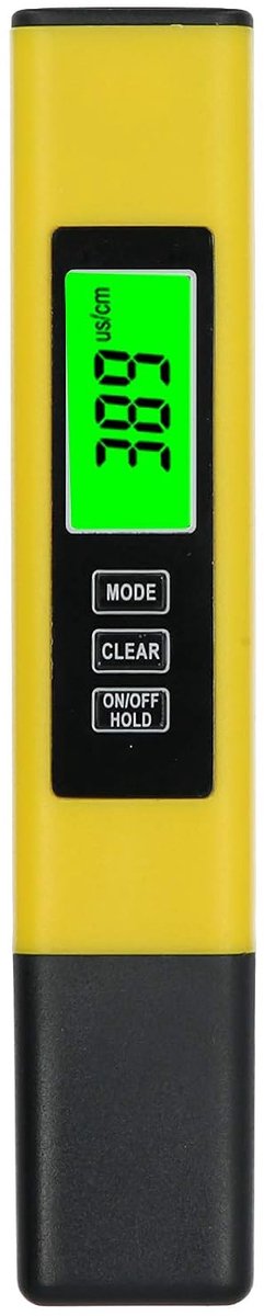 Digitale TDS-meterpen - PH-, EC- en Temperatuurmeter Professiona 3 in 1, 0-9999 Ppm Nauwkeurig, PPM-meter voor Drinkwatertest, Koffie, Zwembad, Aquarium