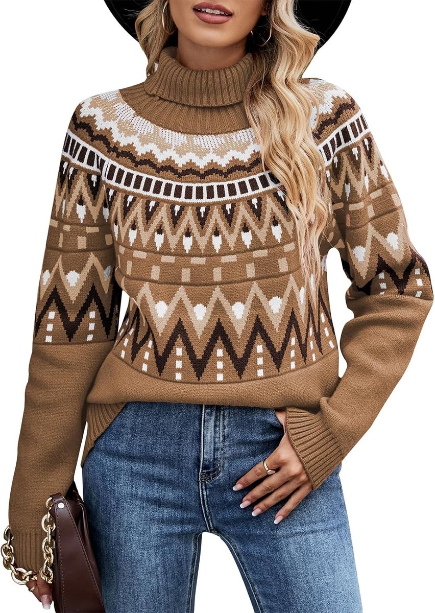 damestrui met lange mouwen gebreide trui top ronde hals casual losse Pollover