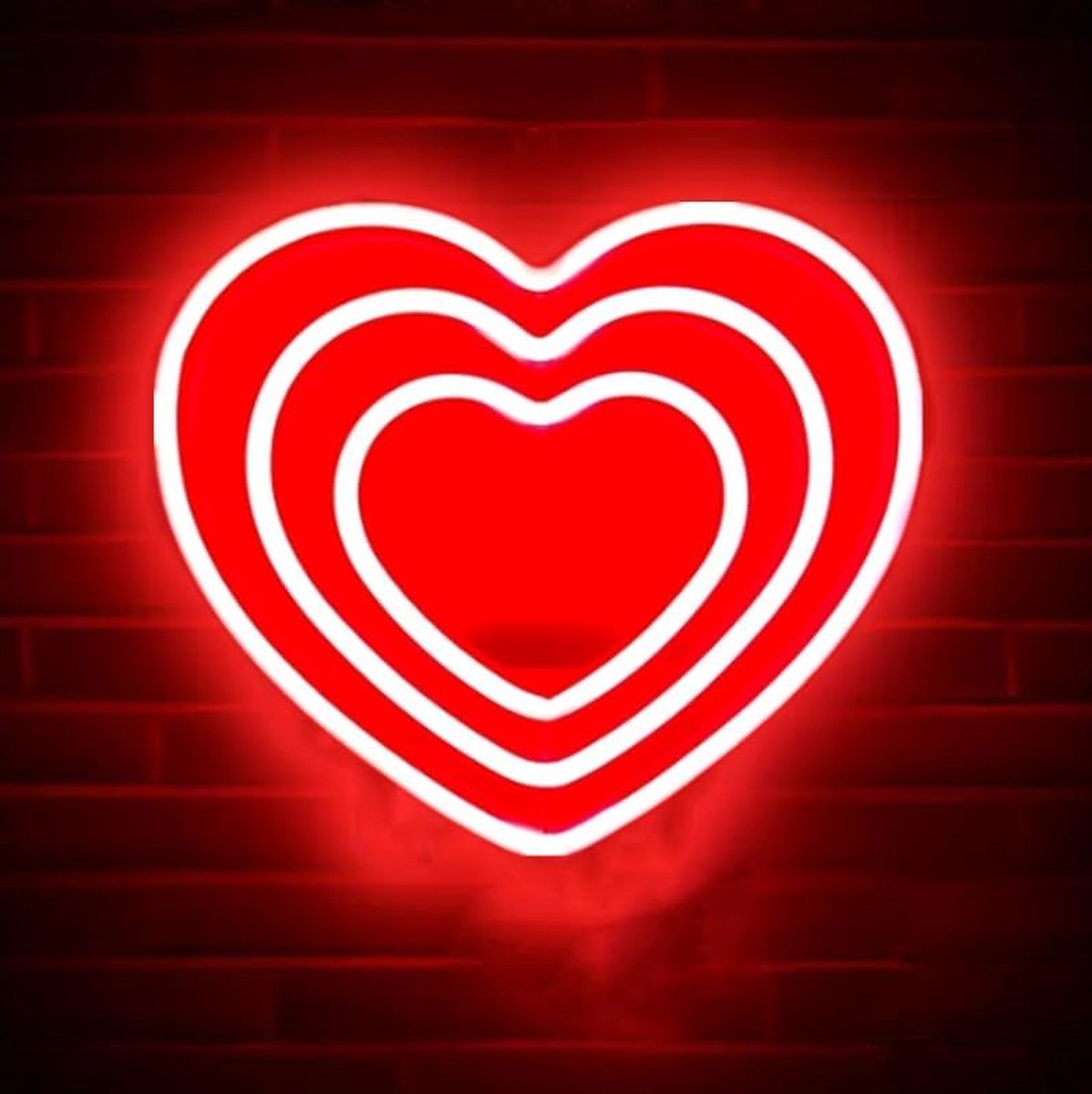 Hartvormige neonbord, led-liefdeshart voor geschenken voor Moederdag, Valentijnsdag, decoratieve hartlamp, werkt op batterijen of USB-voeding, voor meisjes, slaapkamer, muur, raam, decoratie