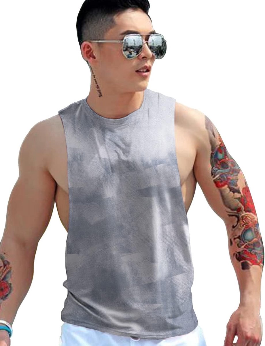 Drop Armsgat Sneldrogende Tanktop voor Training Mouwloze Spier Shirts