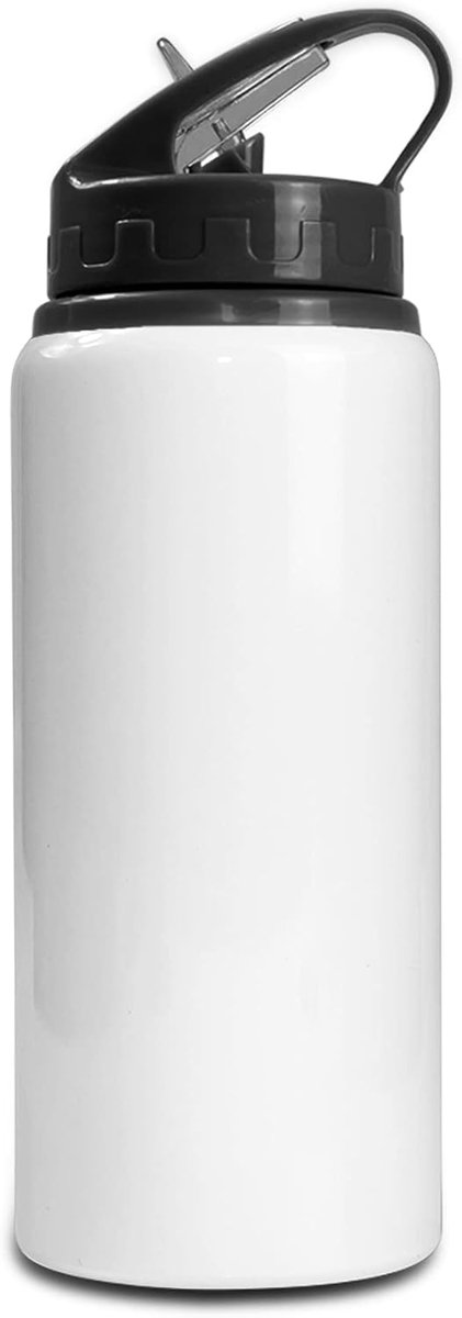 20oz Sublimatie Blanks Witte Sport Aluminium Fles Draagbare Zwarte Laptop Cover voor Warmteoverdracht Afdrukken