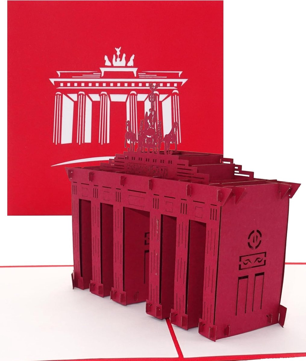 Up Karte"Berlijn - Brandenburger Tor" - voucher & reisvoucher als 3D-kaart - als uitnodiging, cadeaubon, uitnodigingskaart en verjaardagskaart een geweldig cadeau-idee