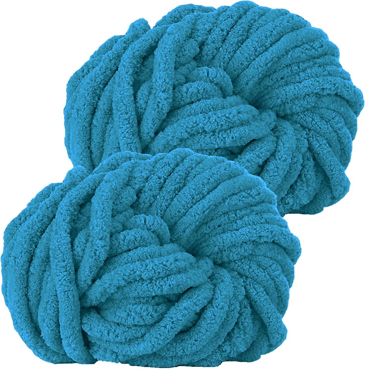 Wol 2 Stuks 500g, Chunky Garens voor Arm Breien en Haken van Dekens, XXL Reuzenwol voor Breien van Sjaals, Mutsen en Huisdiernest - Spijkerblauw
