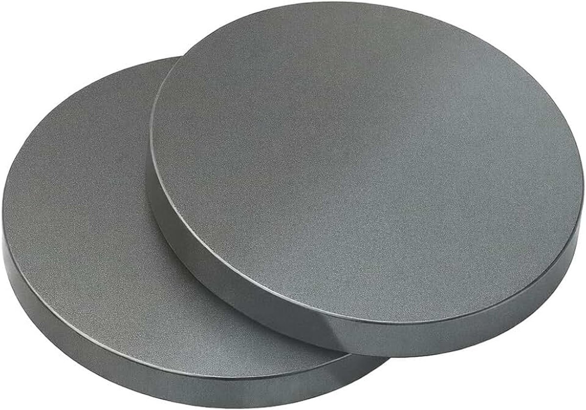 Set van 30 plastic schijfjes (3x30 mm, acrylaat, PMMA, antraciet/zilver)