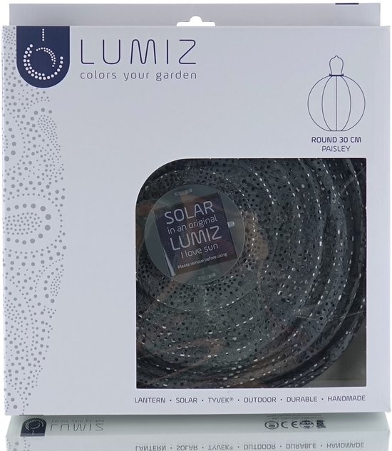 Verpakking van de Lumiz lampion met de lampion erin.