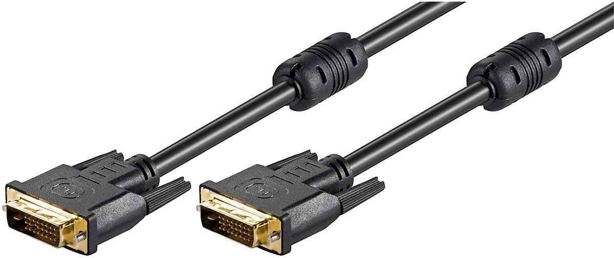 Goobay DVI-D Full HD kabel Dual Link, verguld