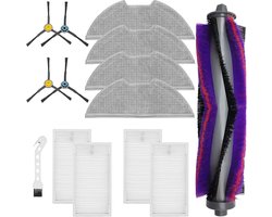 Reserveonderdeel voor Eureka E10S NERE10s, voor Midea M9, voor Obode A8 A8 Plus robotstofzuiger, accessoires, hoofdborstel + 4 HEPA-filters + 4 reinigingsdoeken + 4 zijborstels + borstel