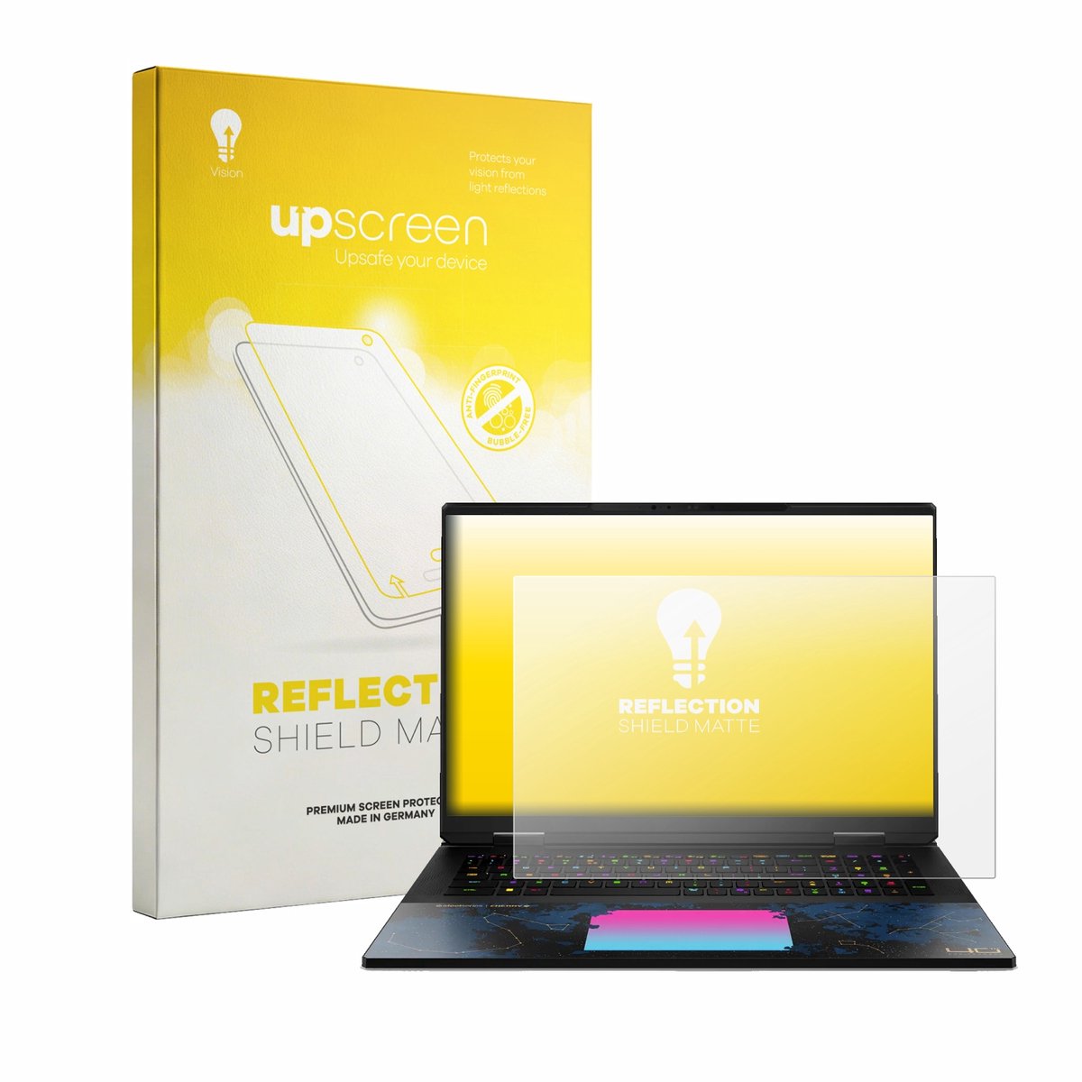 upscreen - Screenprotector voor MSI Titan 18 HX Dragon Edition Draco Epic - Folie Beschermfolie anti glare matte
