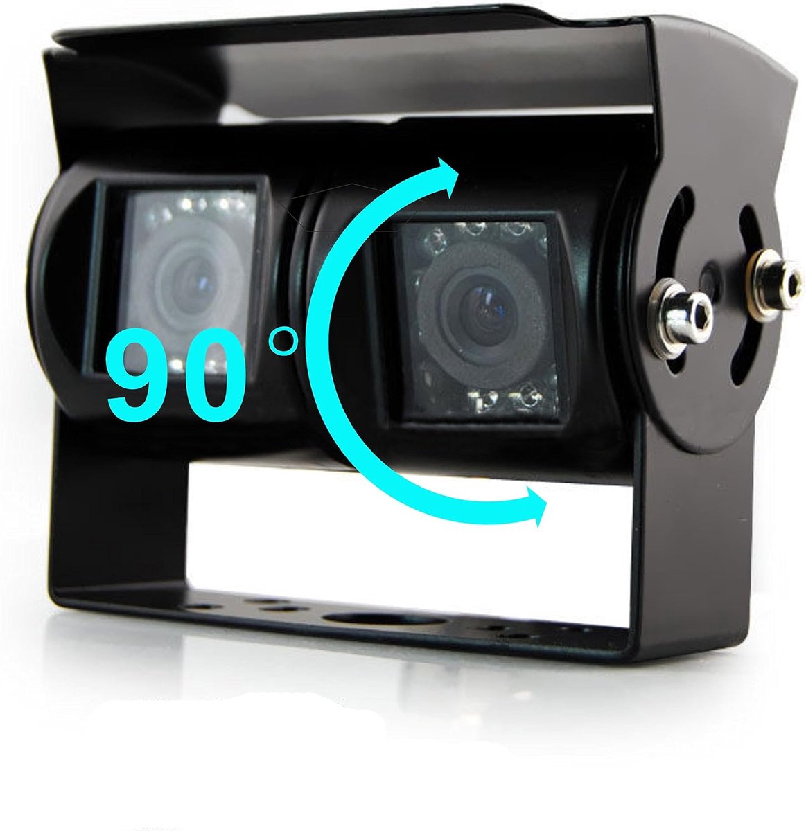 Lens achteruitrijcamera IR nachtzicht zonder geleidelijn zonder kleurverandering waterdicht 4-pins Aviation Connector achteruitrijcamera voor bus/RV/truck/trail