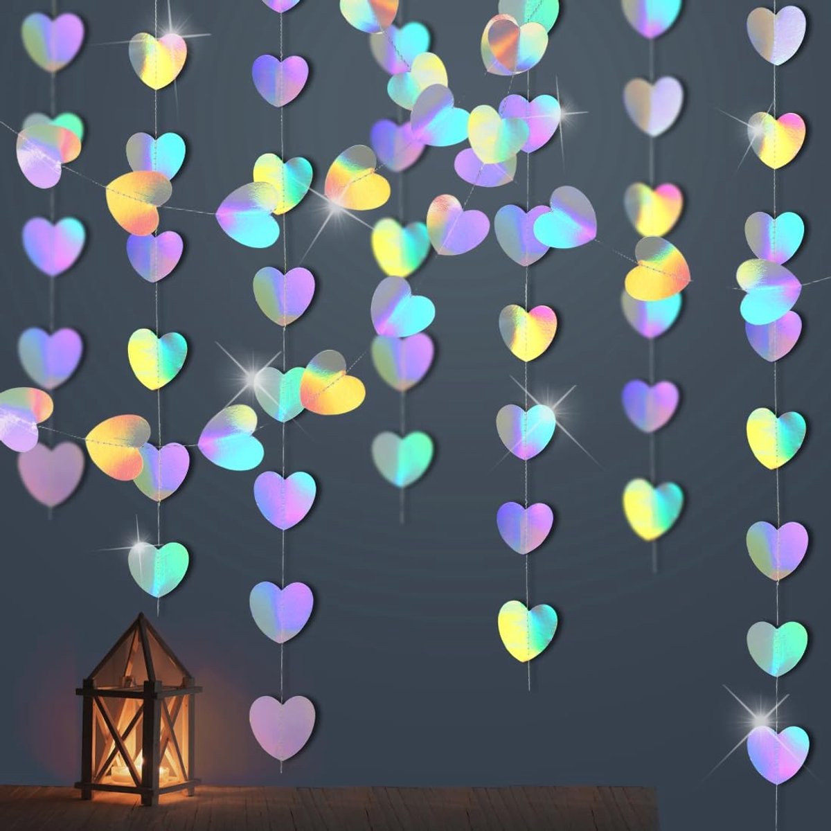 Hartengeling 4 Stuks 4 m - Papieren Hartengeling - Uniek Ontwerp - Perfect voor Valentijnsdag en Bruiloften - ShopVlot