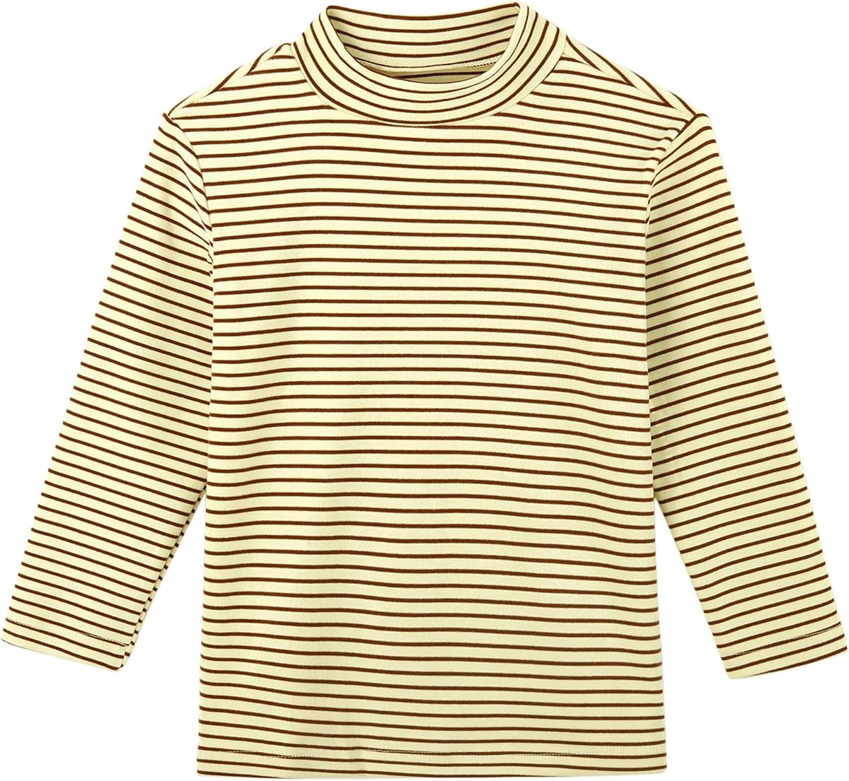 Thermisch ondergoed voor kinderen, strepen, opstaande kraag, top, jongens, meisjes, herfst, winter, warm ondergoed, volwassenen, ouder-kind, zacht shirt met lange mouwen