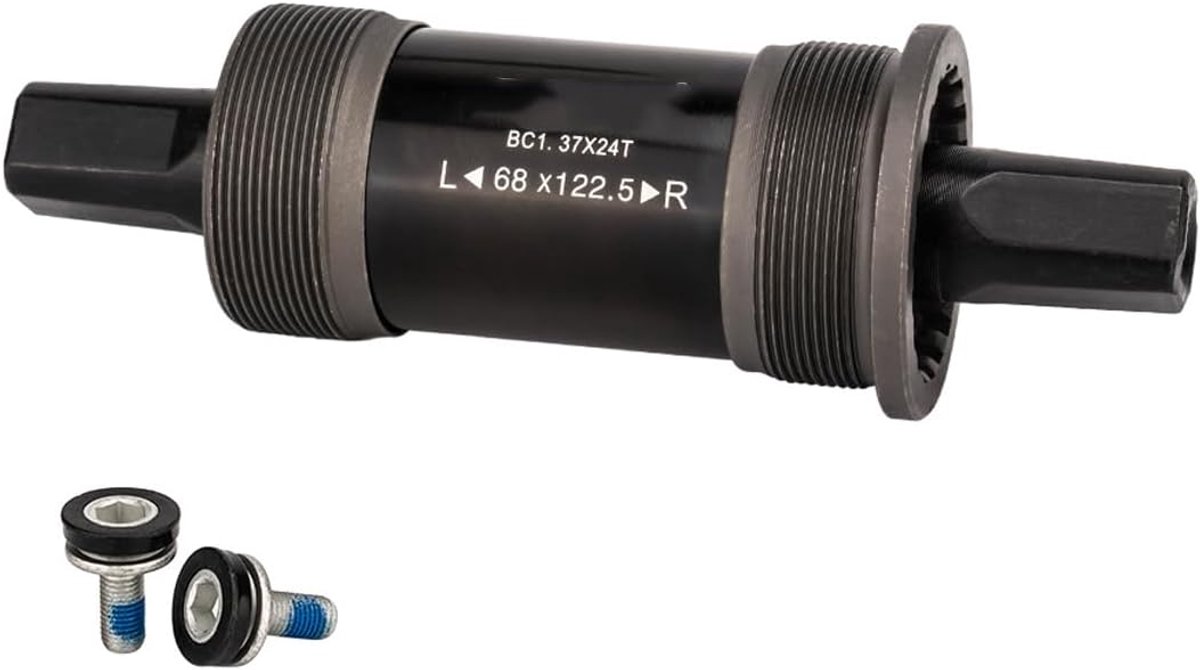 Fiets-trapas 68 mm, vierkant BSA, vierkante trapasbehuizing, trapas voor fiets, 122,5 mm