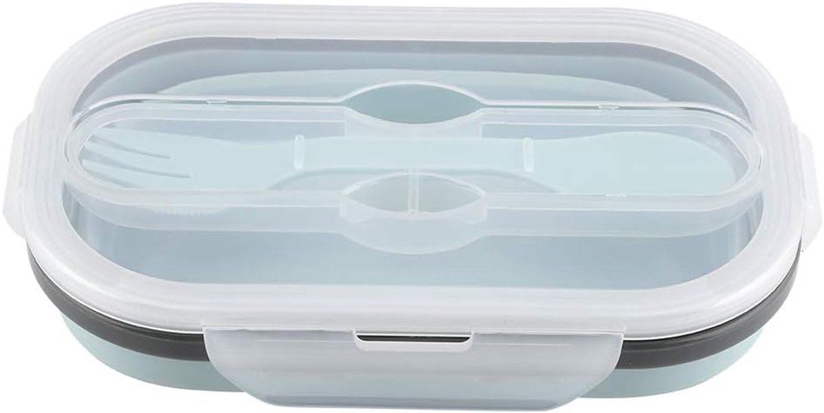 Lunchbox Siliconen Opvouwbaar Voedselopslag Draagbaar voor Werk, Kamperen, Reizen