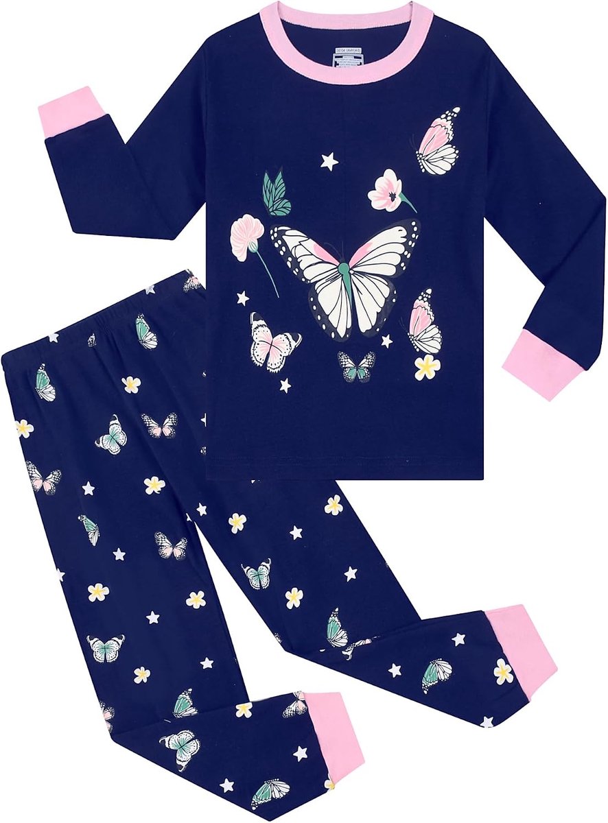 Pyjama’s Kinderpyjamaset Katoen Lange mouwen Winter Eenhoorn 2-delig 3-12 jaar