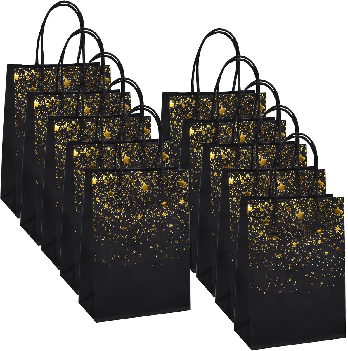 Papieren zakjes met handvatten, 10-pack cadeauzakjes