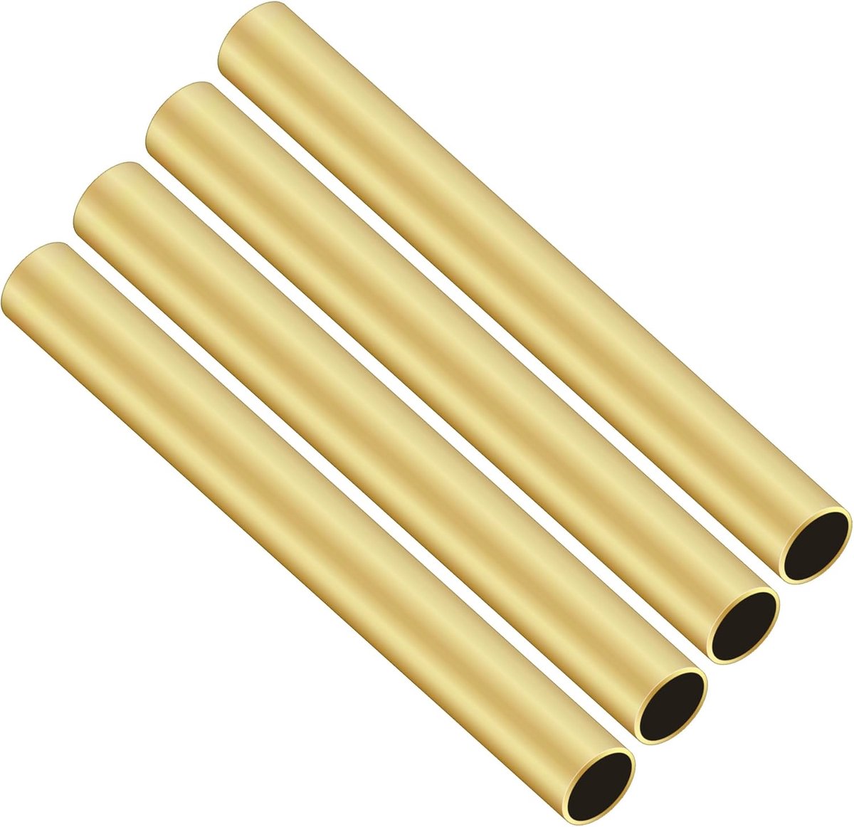 10 mm buitendiameter x 0,5 mm wanddikte 200 mm lengte naadloze rechte buis voor DIY-ambachten (4 stuks)