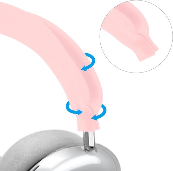 Beschermhoes voor koptelefoon Max Silicone Roze 1 Set — afbeelding 4