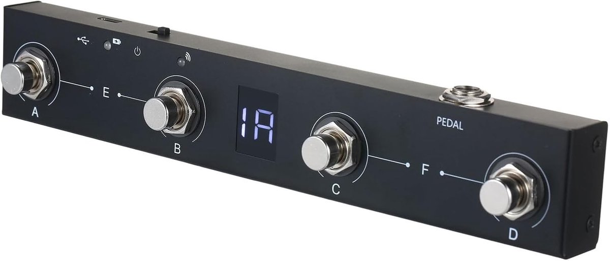 Chocolade BT Draadloze MIDI-controller Pedaal Oplaadbaar 4 knoppen Draagbare MIDI-voetcontroller Pedaal-app-bediening