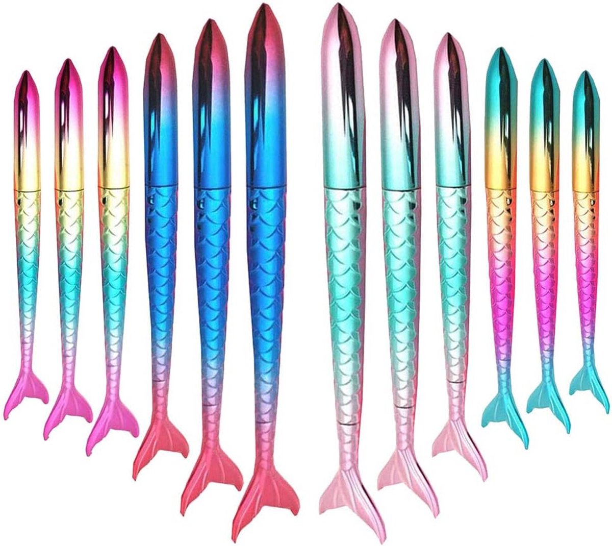 14 stuks, creatieve visstaart-gelpennen om te schilderen en te tekenen, voor meisjes, gastgeschenk, party, cadeautje (zwarte inkt)