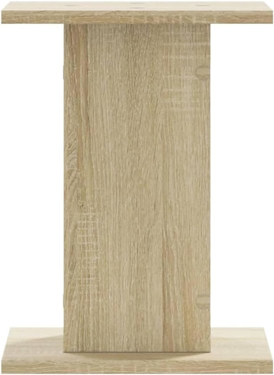 Set van 2 plantenstandaard, Sonoma-eiken, 30 x 30 x 40 cm, bloementafel voor woonkamer, bloemenkruk van houtmateriaal, staand rek voor decoratie — afbeelding 4