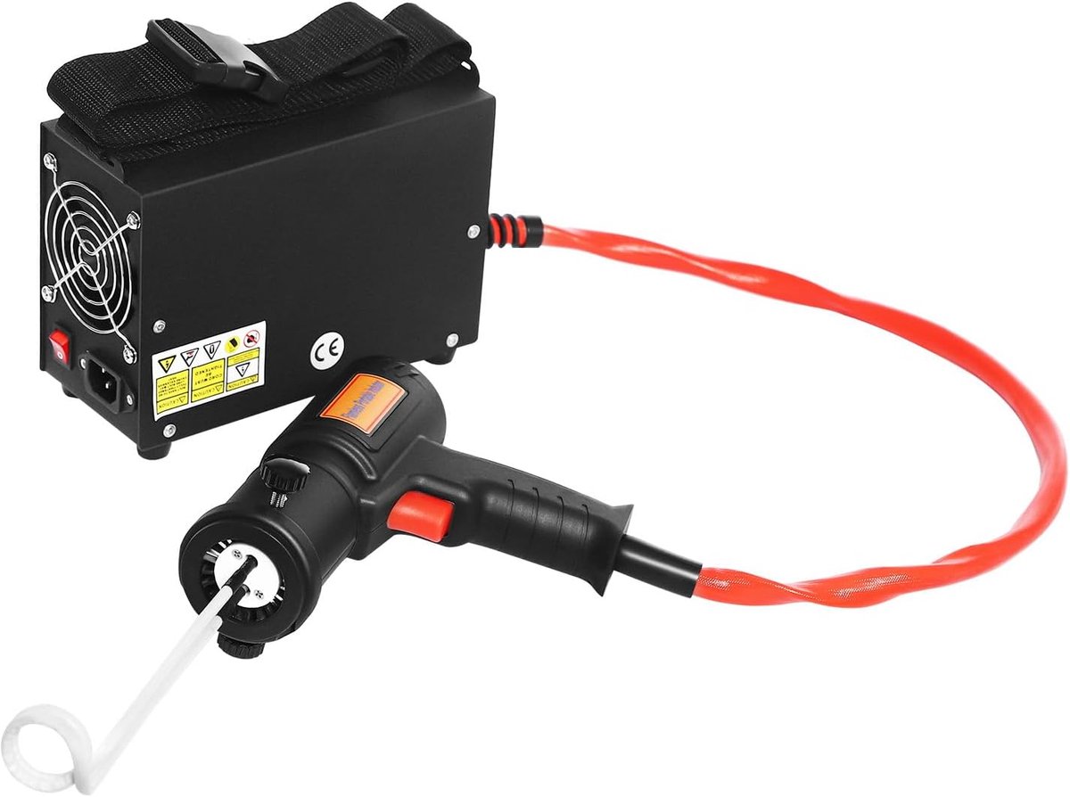 Inductieverwarmer, 1500 W, 30-60 kHz, inductieverwarming met 4 verwarmingsspoelen, 750 °C, vlamloos voor het verwijderen van roestige schroeven, bouten, auto, zwart