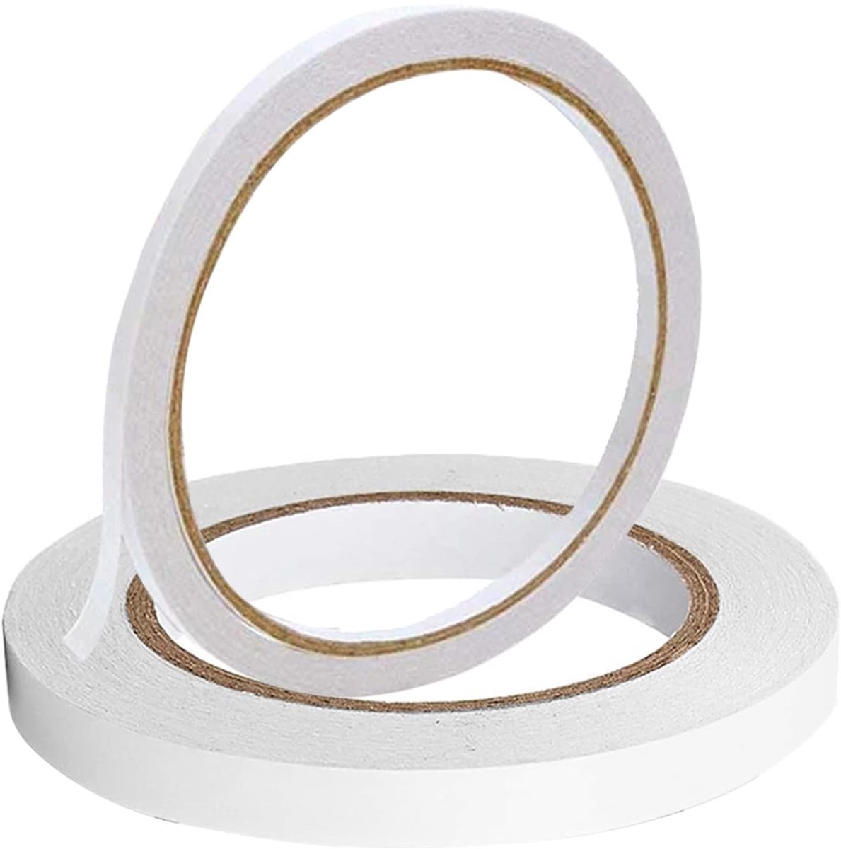 IJiZuo 2 rollen dubbelzijdig plakband, sterk plakband, multifunctioneel plakband, dubbelzijdig voor kantoor, doe-het-zelf handwerk, 20 meter per rol, breedte 5 mm/8 mm