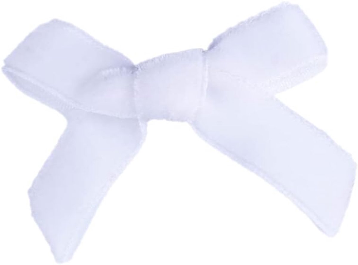 Strikken,kant-en-klaar strikken,fluwelen lint,decoratieve strikken,strikken voor doe-het-zelf knutselen,bruiloft,Valentijnsdag,babyshower,Kerstmis,kaartenmaken,versieringen,wit
