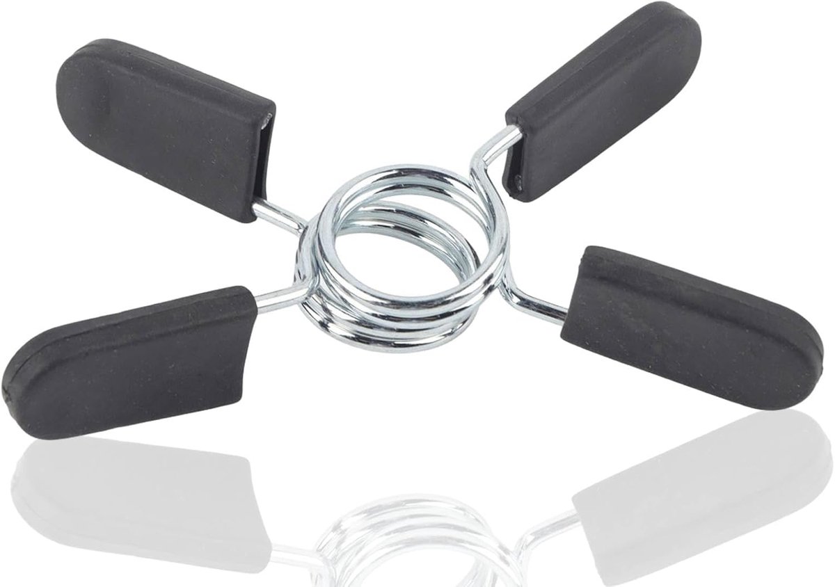 2 stuks gewichtsclips voor Olympische bars, veerstaal gewichtsclips metalen klemmen voor halters, halters