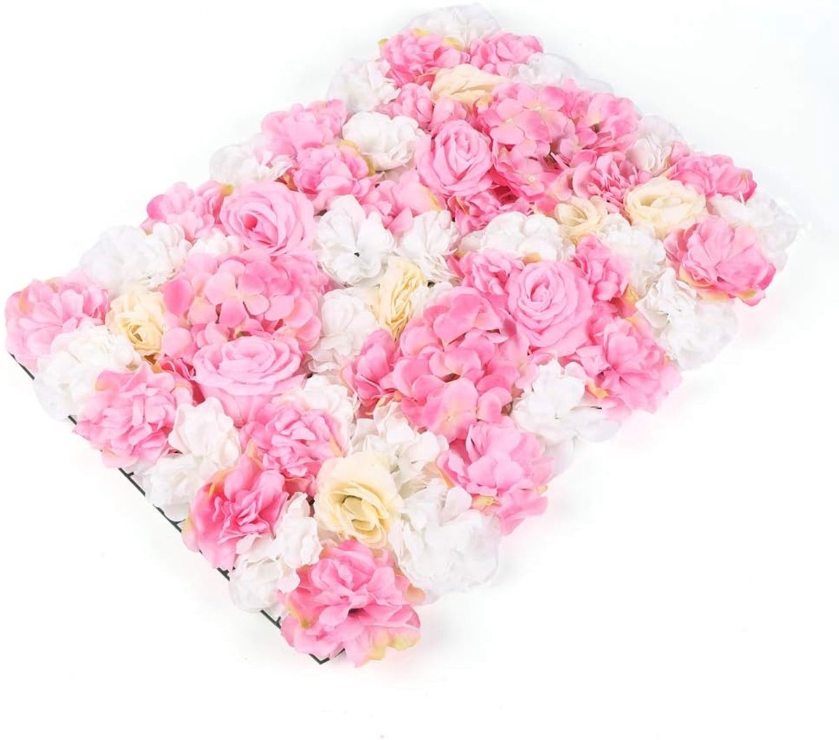 Bloemen, achtergrond, verpakking van 12 stuks, roze bloemen, wanddecoratie, 40 cm x 60 cm, zijden rozen, muurachtergrond, kunstbloemen, paneel voor bruiloften, kinderkamer