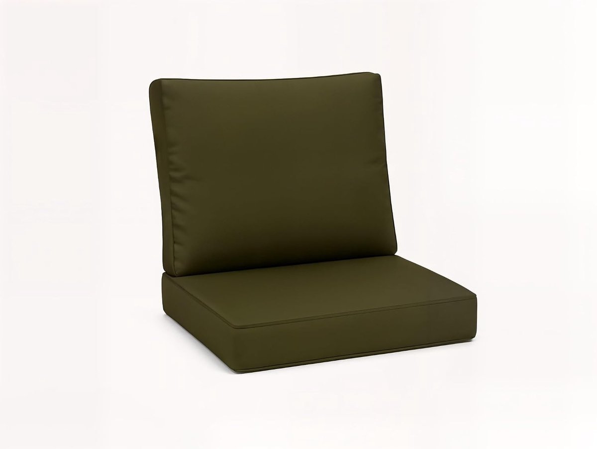 Set voor polyrotan bank 2-3 zits (Groen, Set: 60x60+60x45)