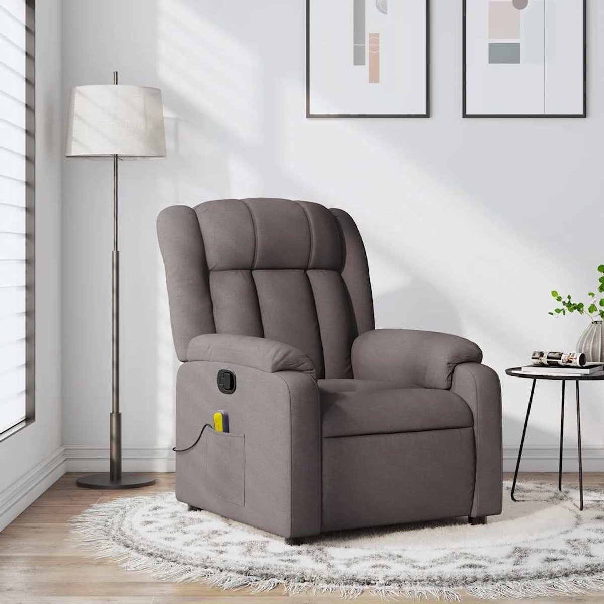 Taupe, stof, stoel, leesstoel voor kantoor, interieur