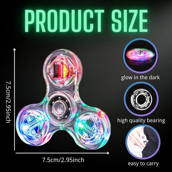 2 STUKS LED Fidget Hand Giocattoli Fidget Toys — afbeelding 2