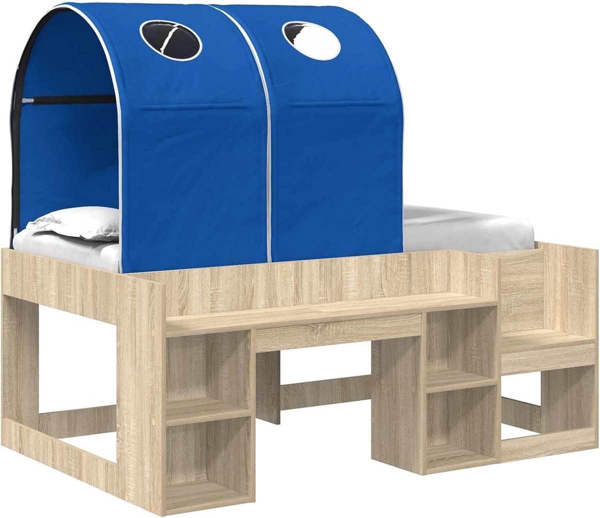 3 stuks, Sonoma-eiken en blauw, technisch hout