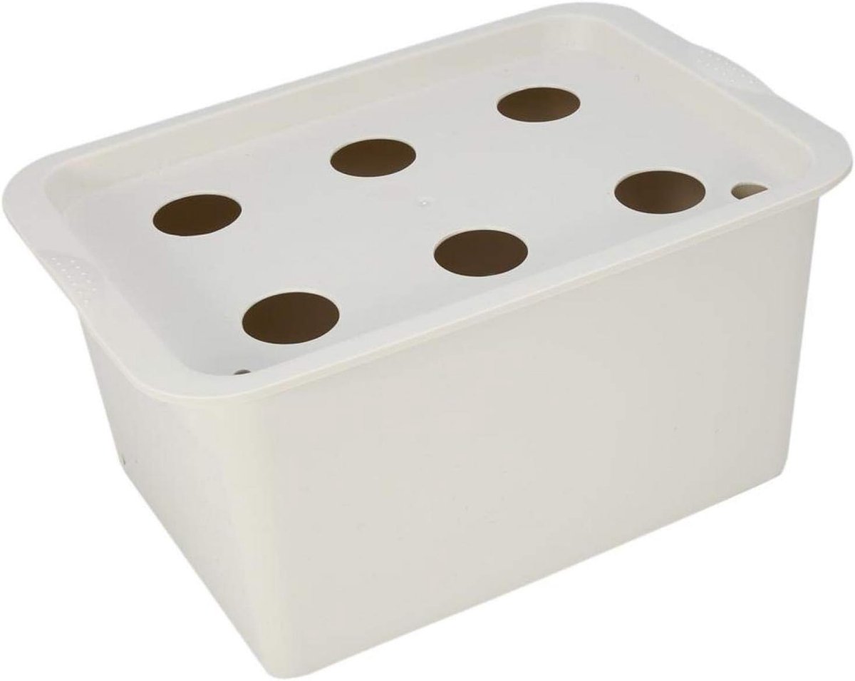 Hydrocultuur Kwekerset, 6 gaten plant hydrocultuur systeem kweekkit doe-het-zelf slimme kalibratie kwekersgereedschapskist indoor kruidentuinkit voor thuis bubble indoor outdoor tuinkast doos