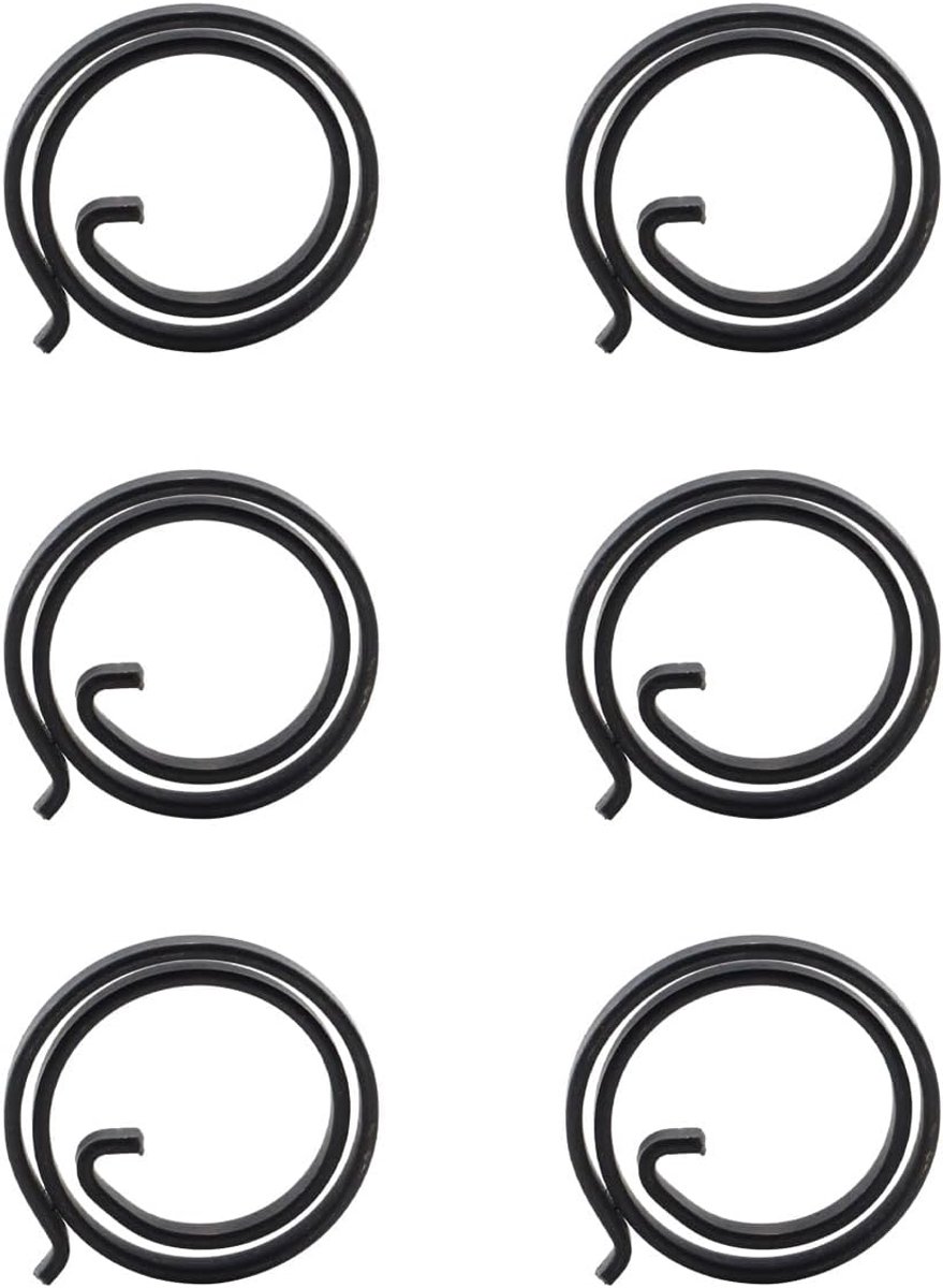6 stuks deurgreepveer, vervanging, doe-het-zelf reparatieset, 2 draaiingen, 3 mm dik, spoel, deurveren, hardware voor binnendeuren