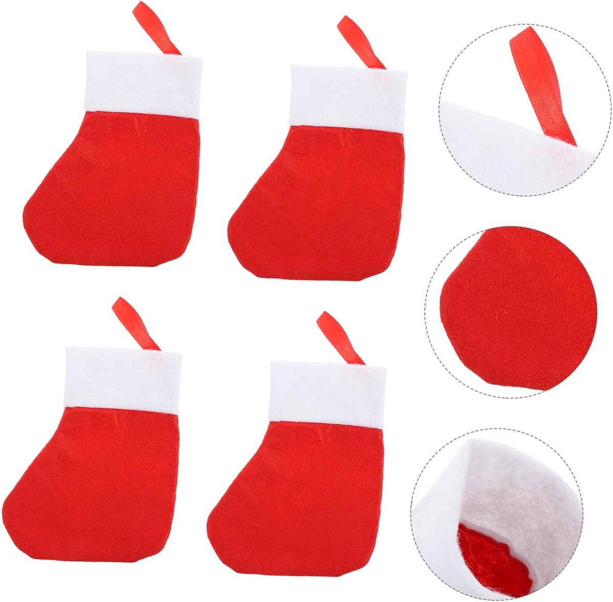8stuks Kerst Sok Bestekzakken Decoratieve Tafelaccessoires Voor Kerstfeest Voor Vorken Messen Lepels Lichtgewicht Ruim Voor Feestelijke Tafeldecoratie