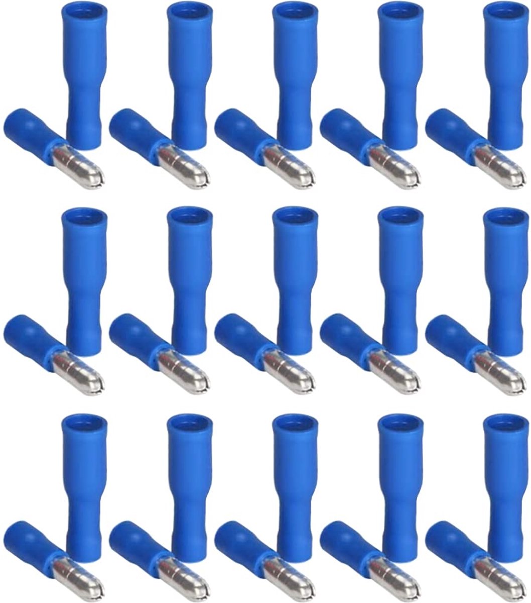100 stuks kabelschoenen ronde stekker/ronde steekhulzen geïsoleerde knelverbindingen (DPZL)