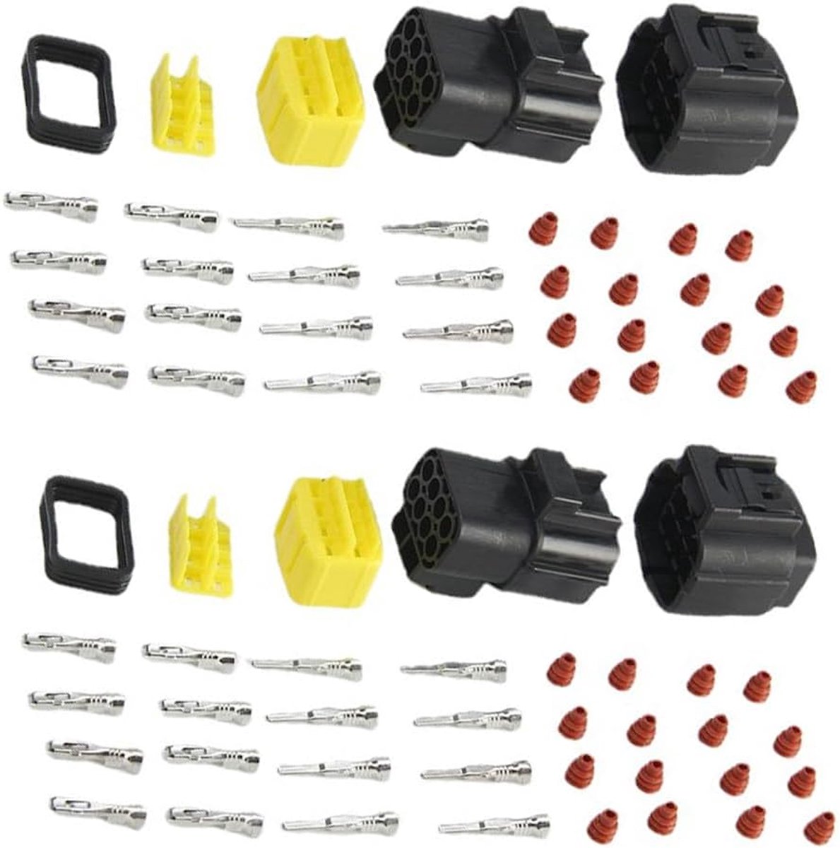 Elektrische terminal connector 2 stuks - 8-polig - waterdicht - voor motorfiets en auto
