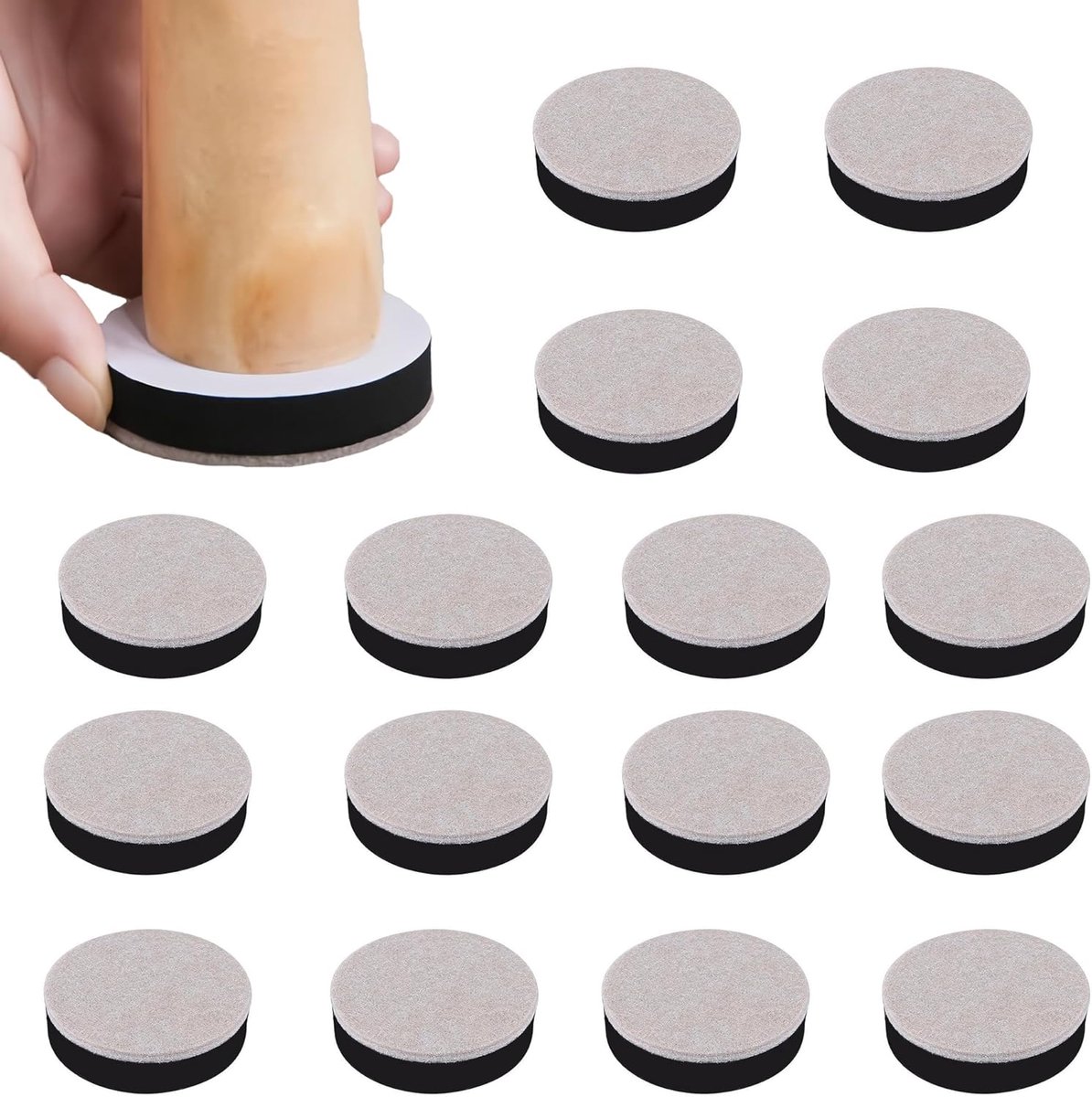 Meubelverhogers 16 Stuks - Rubber - Antislip - Voor Tafel en Stoelen