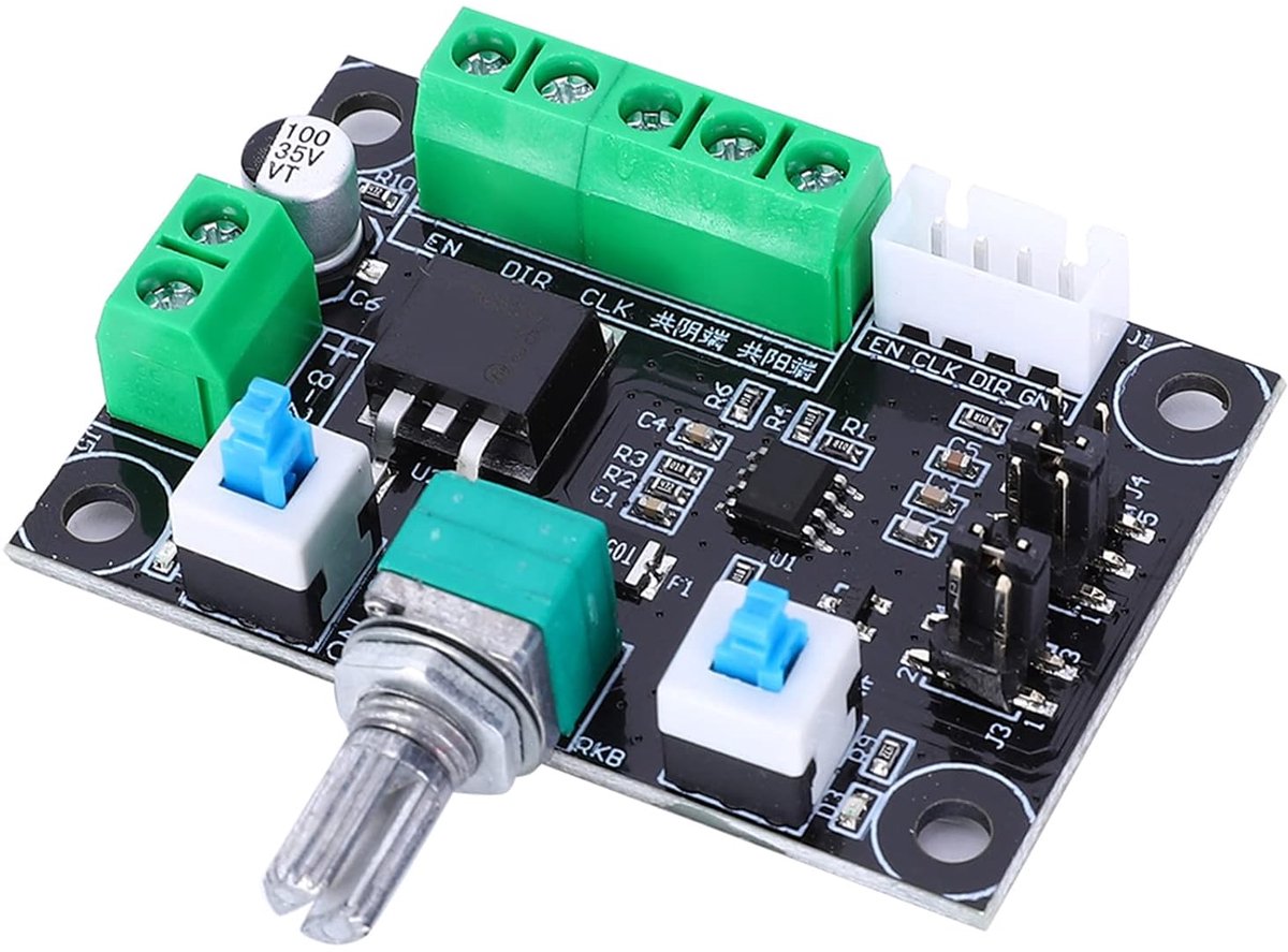 Stepper motor driver - snelheidsregelaar - positieve en negatieve rotatiecontrole - pulssignalen en P