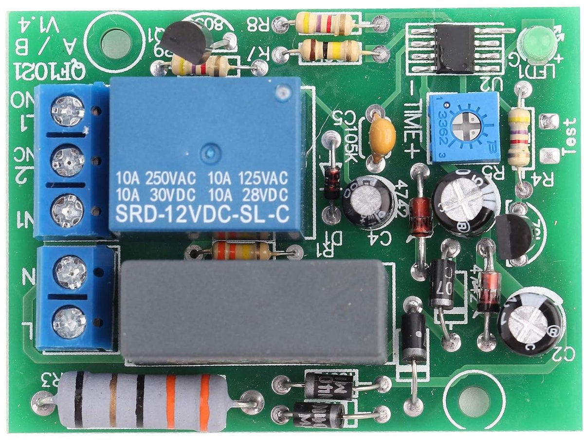 Tijdschakelaar vertraging relais - AC 220 V - module met vertraging - 0~100 min vertragingstijd - eenvoudig te installeren