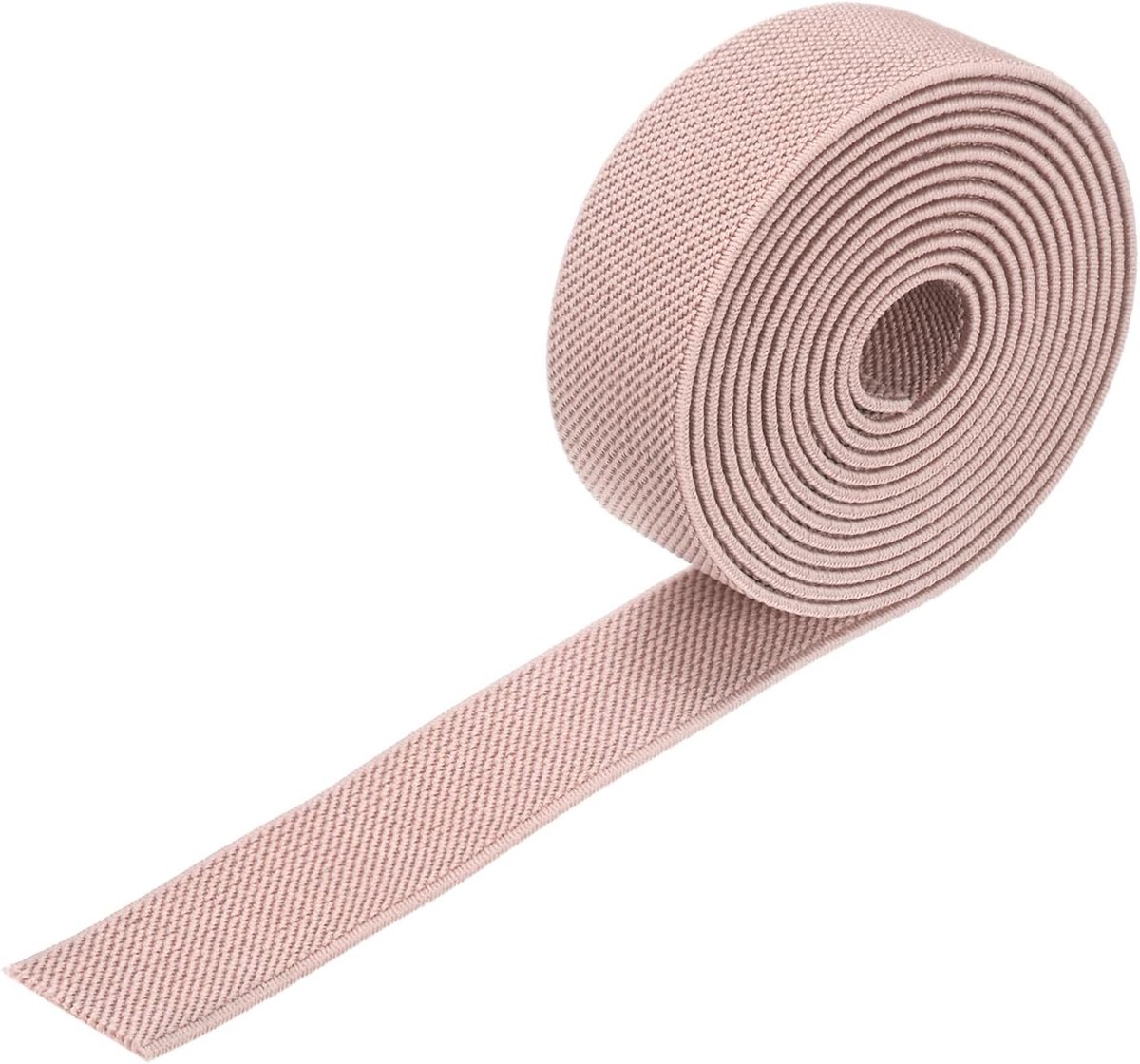 Elastische banden om te naaien, 1 inch 2 meter rol van hoge elasticiteit gebreide elastische spoel, elastisch voor naaien tailleband/pruiken/broeken/ambachten doe-het-zelf elastisch lint